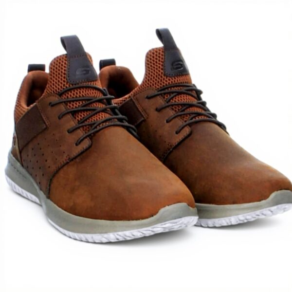 Skechers Delson Axton Baskets Homme Cuir Confort Mode