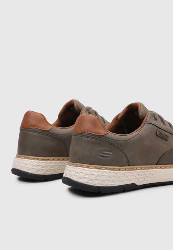 Skechers Garlan Pryor Baskets Homme Vert Confortable-5