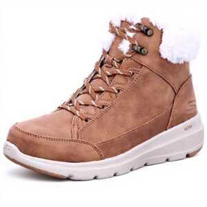 Baskets Skechers Glacial Ultra Cozyly Femme Châtaigne Noir