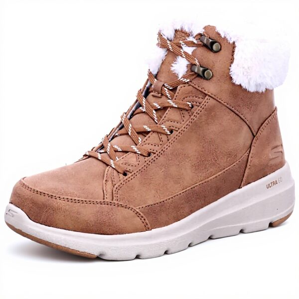 Baskets Skechers Glacial Ultra Cozyly Femme Châtaigne Noir