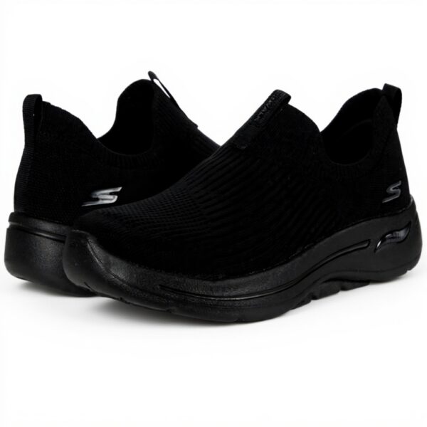 Skechers Go Walk Arch Fit Baskets Femme Noir Confort Marche