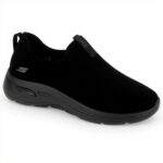 Skechers Go Walk Arch Fit Baskets Femme Noir Confort Marche