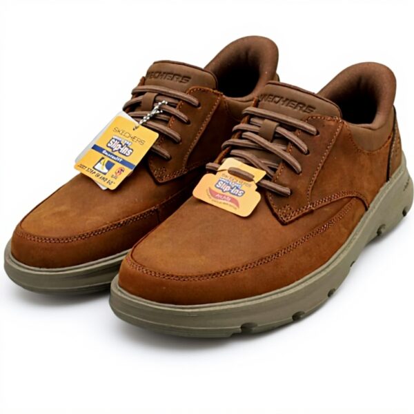 Skechers Arch Fit Basket Homme Cuir Soutien Voute Plantaire