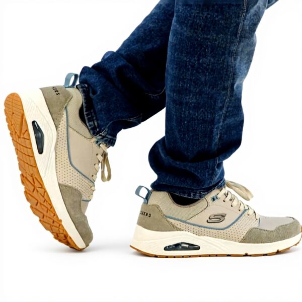 Skechers Uno Retro Baskets Homme Cuir Confortable Style