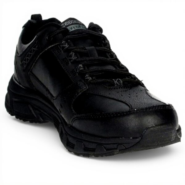 Baskets Skechers Homme Cuir Souple Confortable Noir 42 EU
