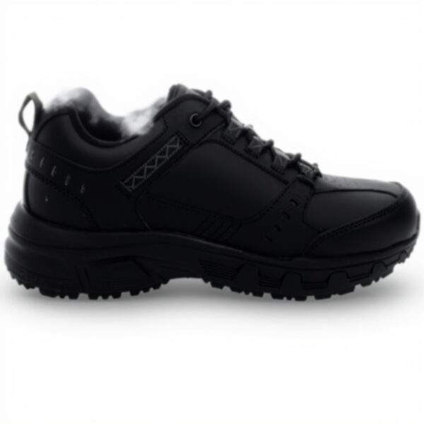 Baskets Skechers Homme Cuir Souple Confortable Noir 42 EU