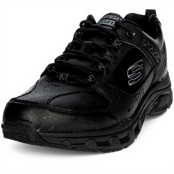 Baskets Skechers Homme Cuir Souple Confortable Noir 42 EU