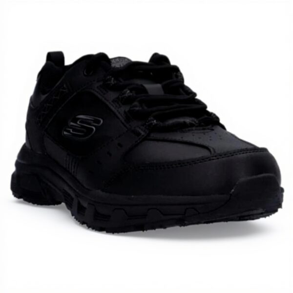 Baskets Skechers Homme Cuir Souple Confortable Noir 45 EU