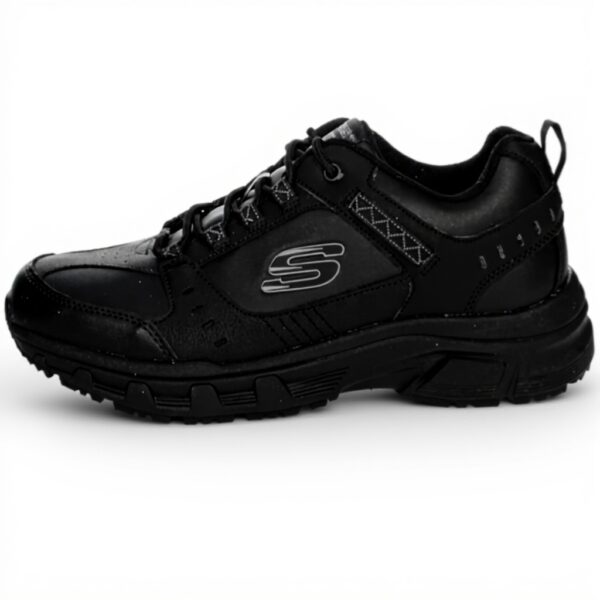 Baskets Skechers Homme Cuir Souple Confortable Noir 45 EU