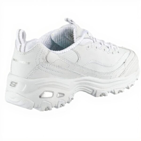 Baskets Skechers Dlites Fresh Start Blanc Argenté Femme