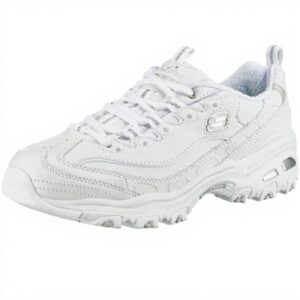 Baskets Skechers Dlites Fresh Start Blanc Argenté Femme