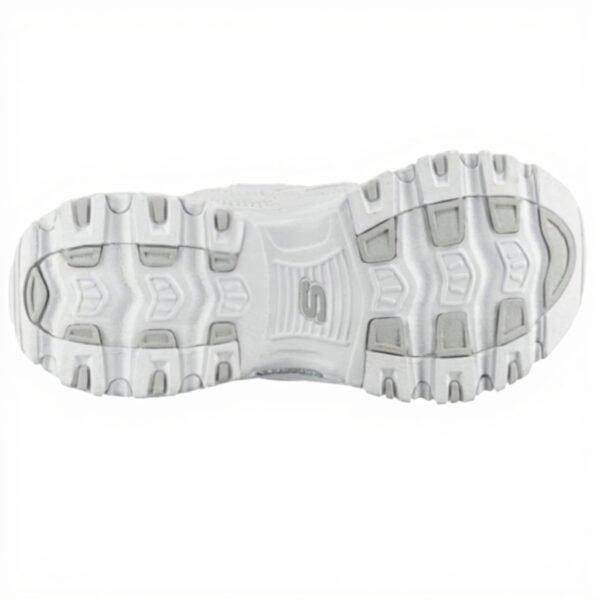 Baskets Skechers Dlites Fresh Start Blanc Argenté Femme