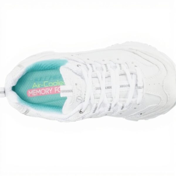 Baskets Skechers Dlites Fresh Start Blanc Argenté Femme