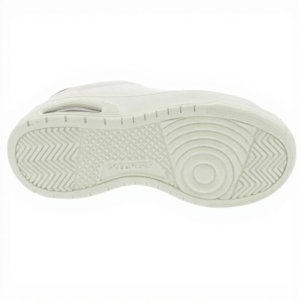 Baskets Skechers Uno Court Femme Cuir Blanc Or Rose Confort