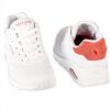 Baskets Skechers Uno Pop Back Femme Blanc Daim Confort