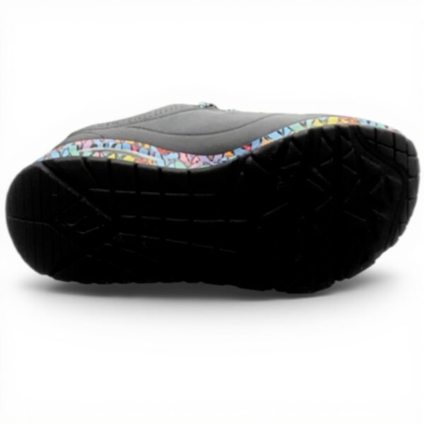 Baskets Skechers Uno Ravaged Love Femme Cuir Noir Confort