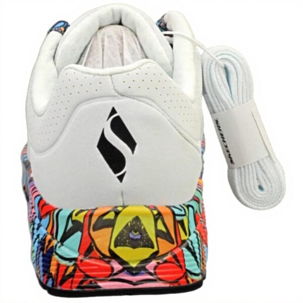 Baskets Skechers Uno Ravaged Love Femme Blanc Multi