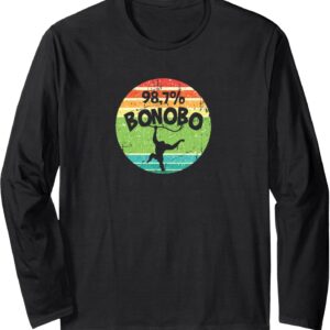 T-shirt Singe ADN Manches Longues Amoureux des Singes Bonobo-0