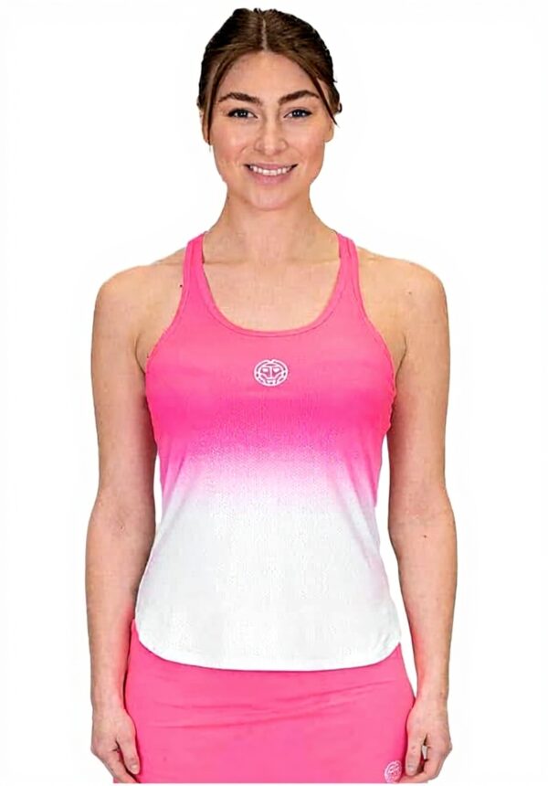 Débardeur BIDI BADU Femme Gradient Rose Blanc Sport