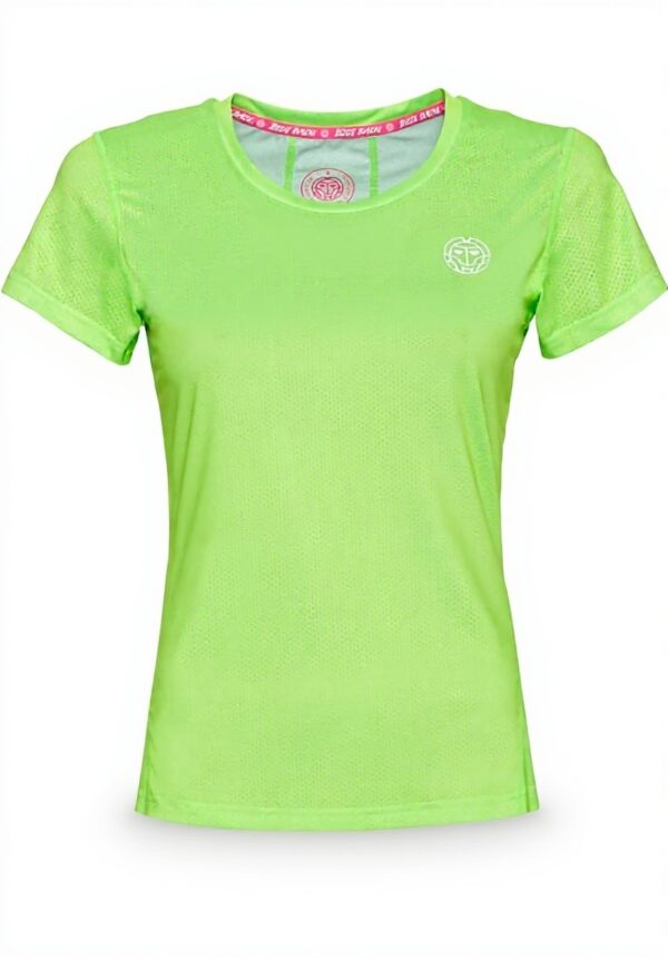 T-shirt sport BIDI BADU col rond technique femme vert fluo