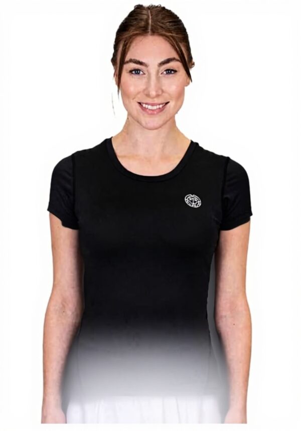 T-shirt de sport femme BIDI BADU noir polyester élasthanne