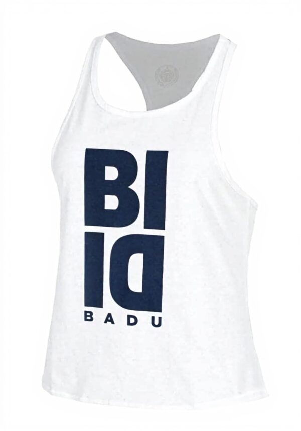 Débardeur sport femme BIDI BADU blanc coton recyclé