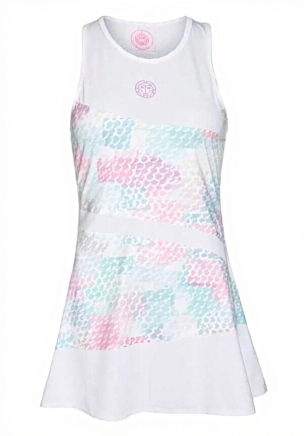 Robe tennis femme BIDI BADU Zahai Tech 2en1 blanc rose