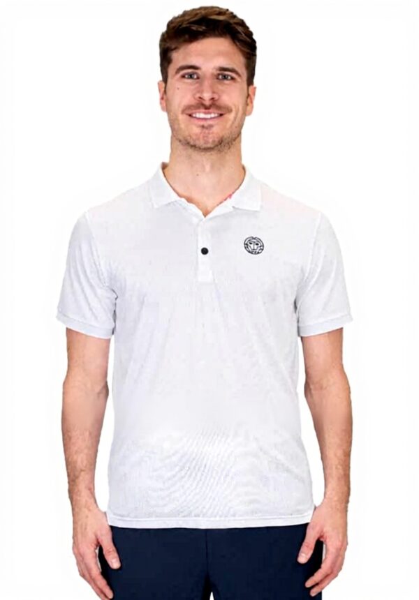 Polo Homme BIDI BADU Tennis Polyester Élasthanne Blanc