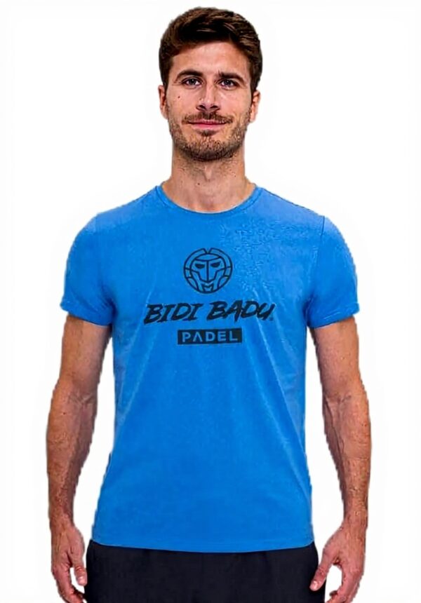T-shirt sport BIDI BADU logo spike bleu recyclé homme