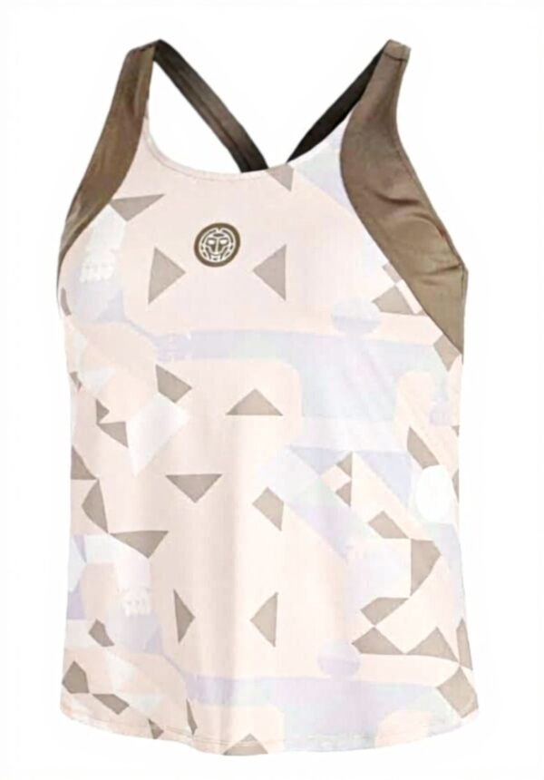 Débardeur tennis BIDI BADU Paris 2025 Junior fille beige