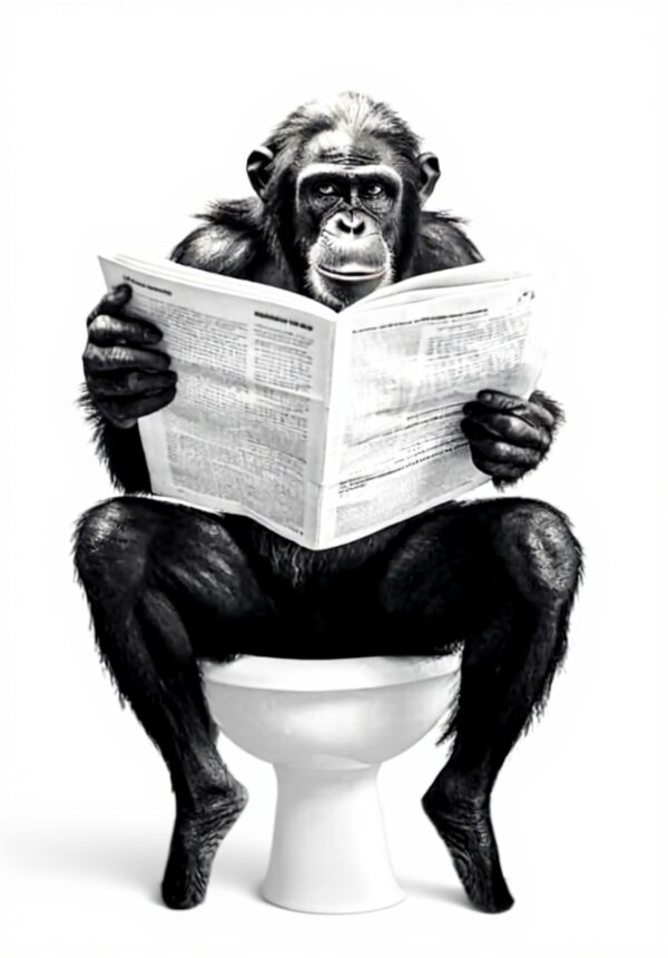 Affiche Bonobo Chimpanzé Toile Déco Murale Vintage Salon