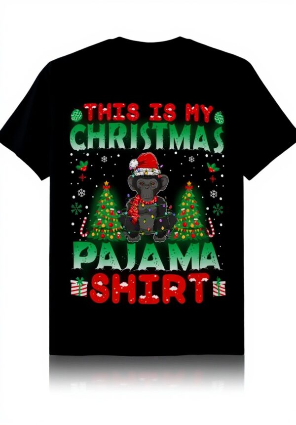 Bonobo Christmas Hat Pajama Shirt - Xmas Bonobo Lover T-Shirt