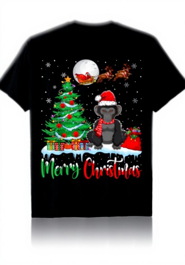 T-shirt Bonobo Noël Chapeau Père Noël Coton Léger
