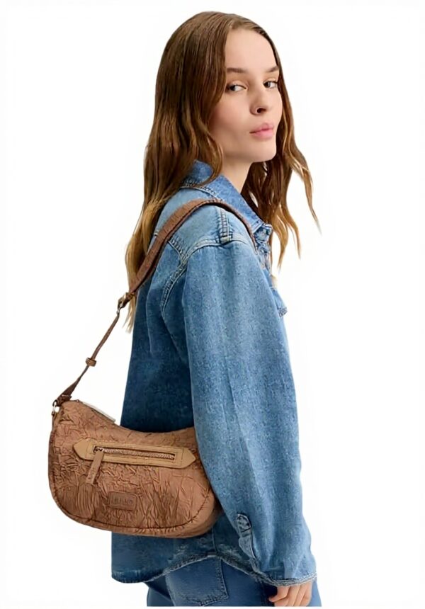 Sac porté épaule femme Liu Jo nylon nude marron BS25LJ125