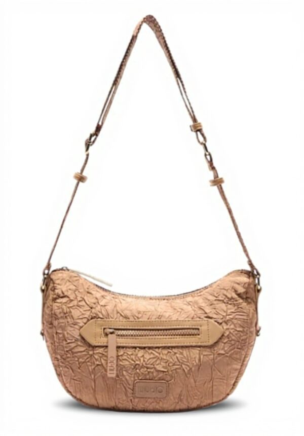 Sac porté épaule femme Liu Jo nylon nude marron BS25LJ125