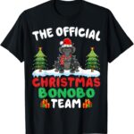 T-shirt Noël Bonobo équipe bonnet Père Noël fantaisie-0
