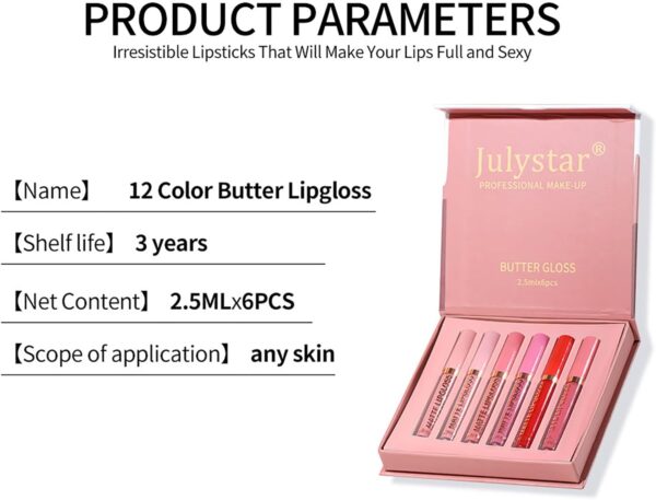 Gloss à lèvres CHSEEO 6 couleurs hydratant longue tenue-7