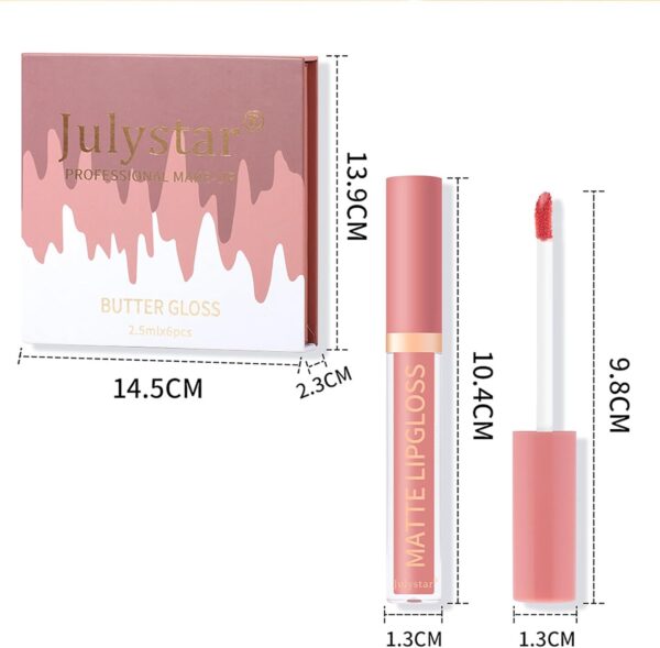 Gloss à lèvres CHSEEO 6 couleurs hydratant longue tenue-8