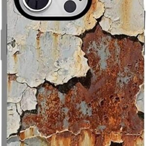 Coque téléphone magnétique métal rouillé vintage iPhone-0