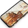 Coque téléphone magnétique métal rouillé vintage iPhone-4