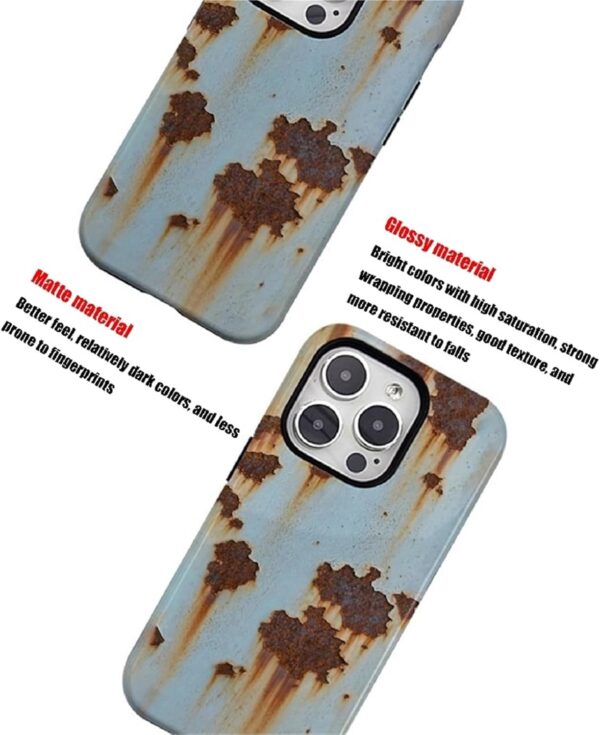 Coque téléphone métal rouillé HUFENYU protection design-1