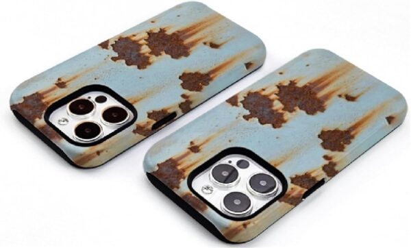 Coque téléphone métal rouillé HUFENYU protection design-3