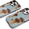 Coque téléphone métal rouillé HUFENYU protection design-4
