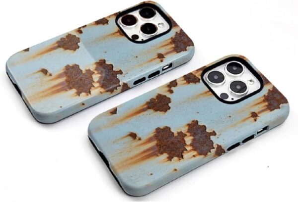 Coque téléphone métal rouillé HUFENYU protection design-4