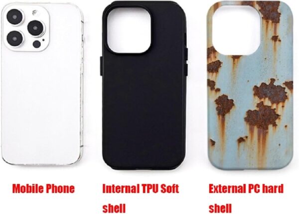 Coque iPhone texture métallique rouillée protection design-2