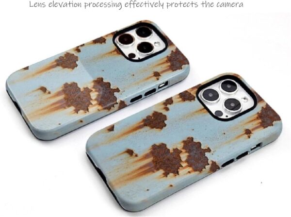 Coque iPhone texture métallique rouillée protection design-4