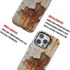 Coque iPhone texture métal rouillé vintage protection-1