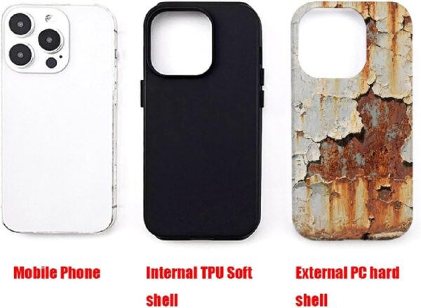 Coque iPhone texture métal rouillé vintage protection-2