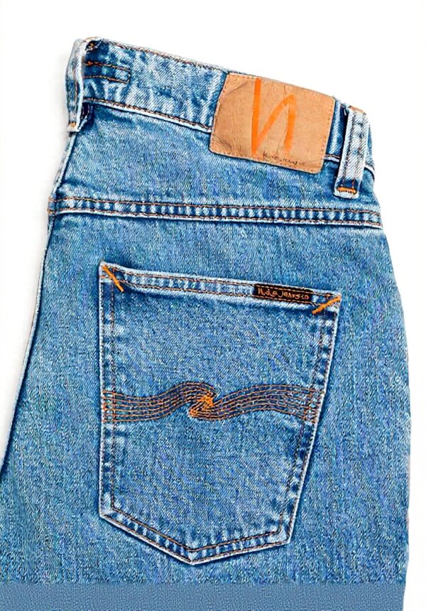 Jeans Denim Ollie robustes Nudie Homme Porté Vintage