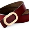 Ceinture femme dvegGEE cuir vache réglable rouge